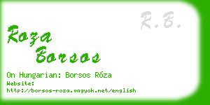 roza borsos business card
